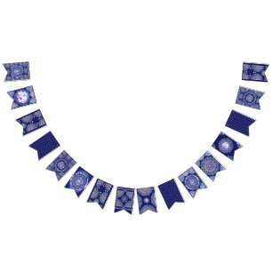 Bannière À Fanions Rosace bleue