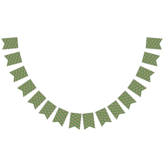 Bannière À Fanions Rose Green Stars Design moderne (Tout)