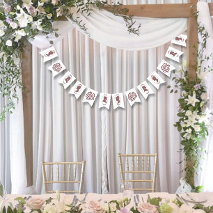 Bannière À Fanions Rose Regency Pink Cameos