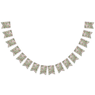 Bannière À Fanions Roses roses Jardin Printemps Mariage