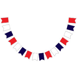 Bannière À Fanions Rouge Blanc et Bleu