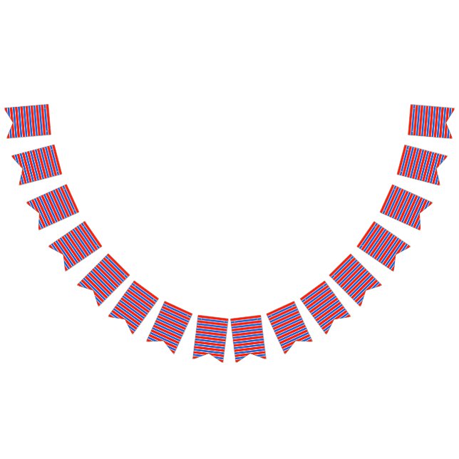 Bannière À Fanions Rouge, blanc et bleu (Tout)