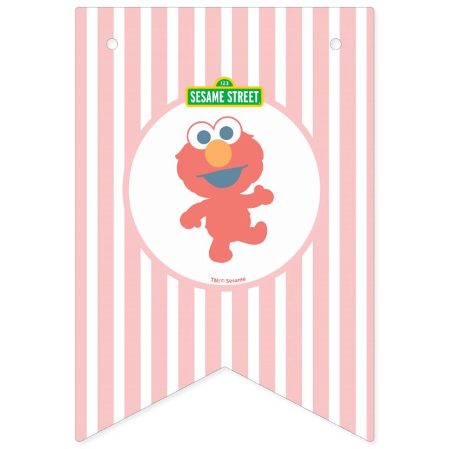Bannière À Fanions Rue Sésame | Elmo - Premier Bunting Anniversaire (Premier drapeau)
