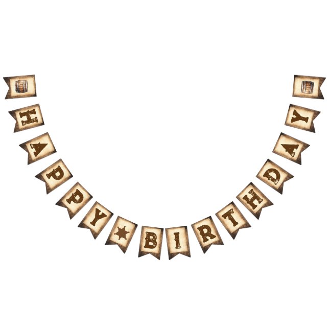 Bannière À Fanions Saddup Country Western Cowboy (Tout)