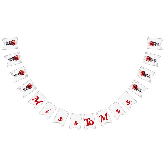 Bannière À Fanions Sangria Mademoiselle à Madame (Tout)