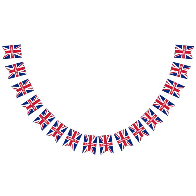 Bannière À Fanions Saut d'Union Jack personnalisé (Tout)