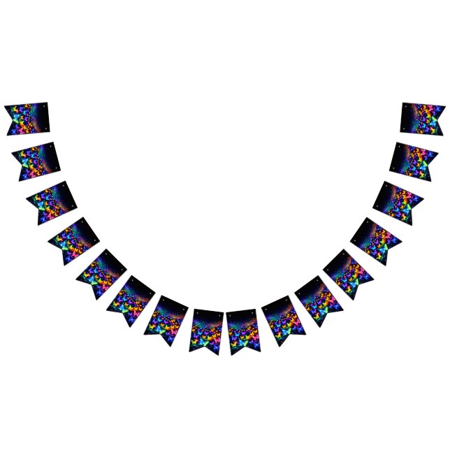 Bannière À Fanions Schmetterlings wimpl in Neonfarben (Tout)