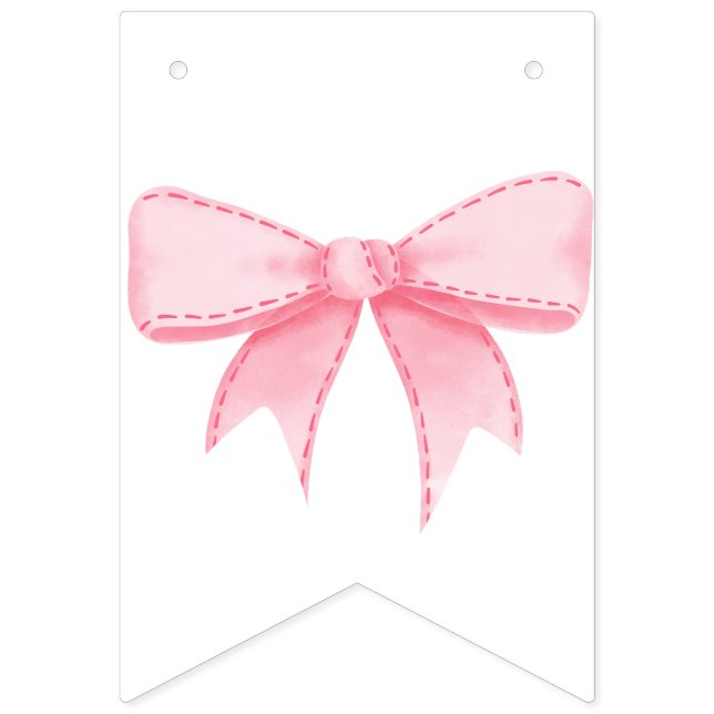Bannière À Fanions serrures d'anniversaire à arc rose (Premier drapeau)