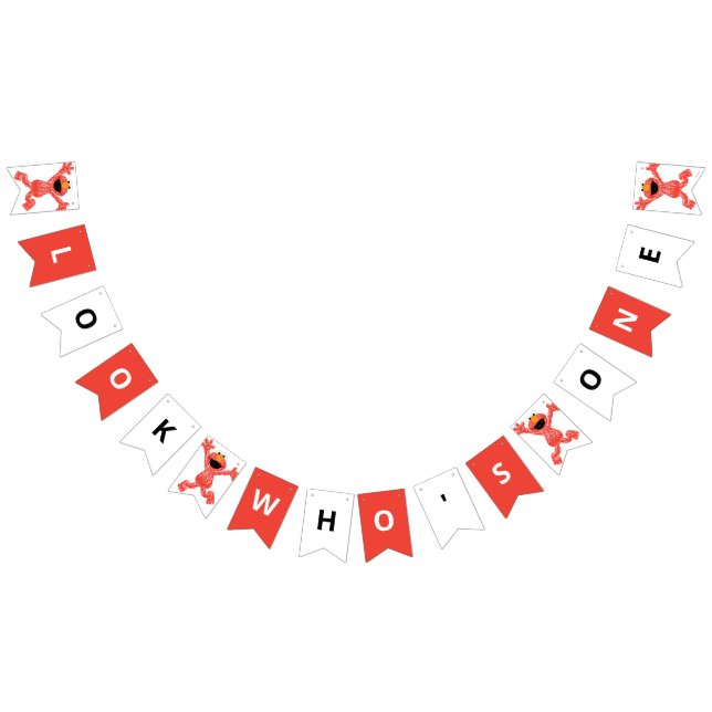 Bannière À Fanions Sesame Street Elmo | Anniversaire de Crayon (Tout)