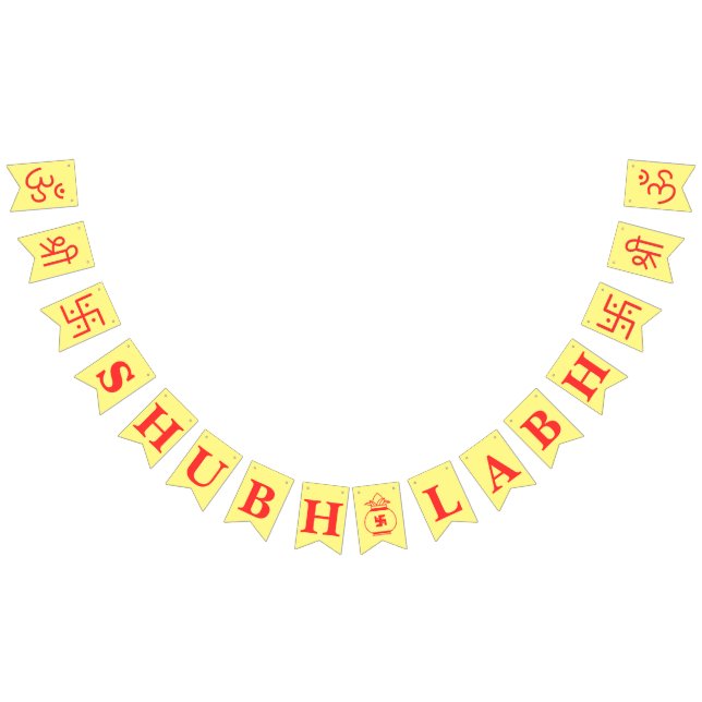 Bannière À Fanions Shubh Labh Griha Pravesh Puja (Tout)