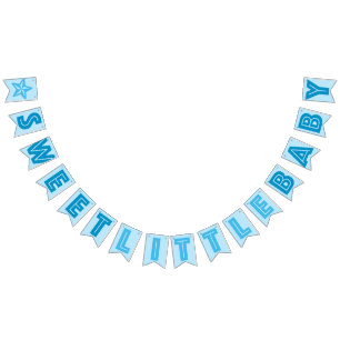 BANNIÈRE À FANIONS SIGNE DOUX DE GARÇON DE ☆ DE BÉBÉ DE ☆ BLEU