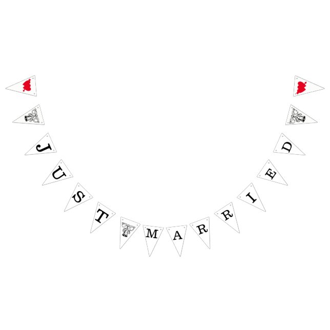 BANNIÈRE À FANIONS SIGNE JUSTE MARIÉ (Tout)