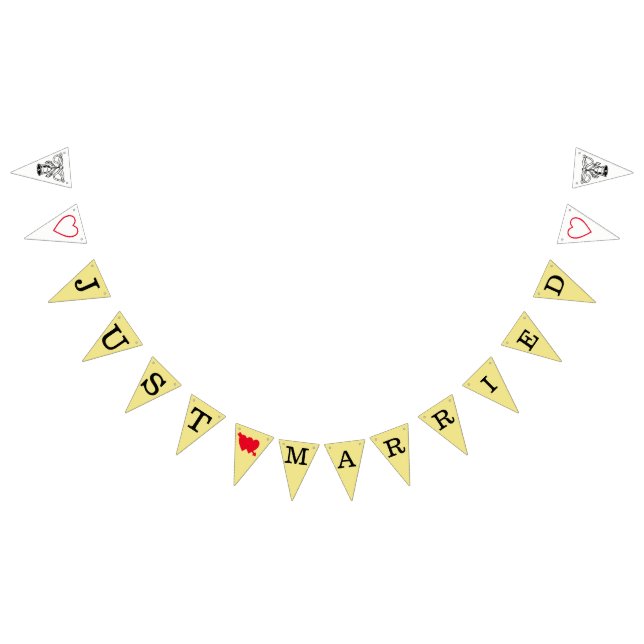 BANNIÈRE À FANIONS SIGNE JUSTE MARIÉ (Tout)