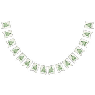 Bannière À Fanions SIGNE Mariage Minimaliste Vert Ferme