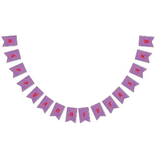 Bannière À Fanions simple minimaliste élégant coloré heureux annivers