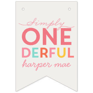 BANNIÈRE À FANIONS SIMPLEMENT ONÉRÉ MERVEILLEUX