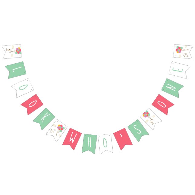 Bannière À Fanions Snoopy et Ballons premier anniversaire (Tout)