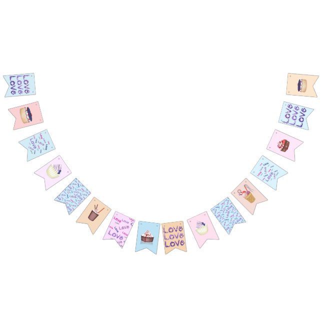 Bannière À Fanions Soirée sucrée et soirée glacée (Tout)