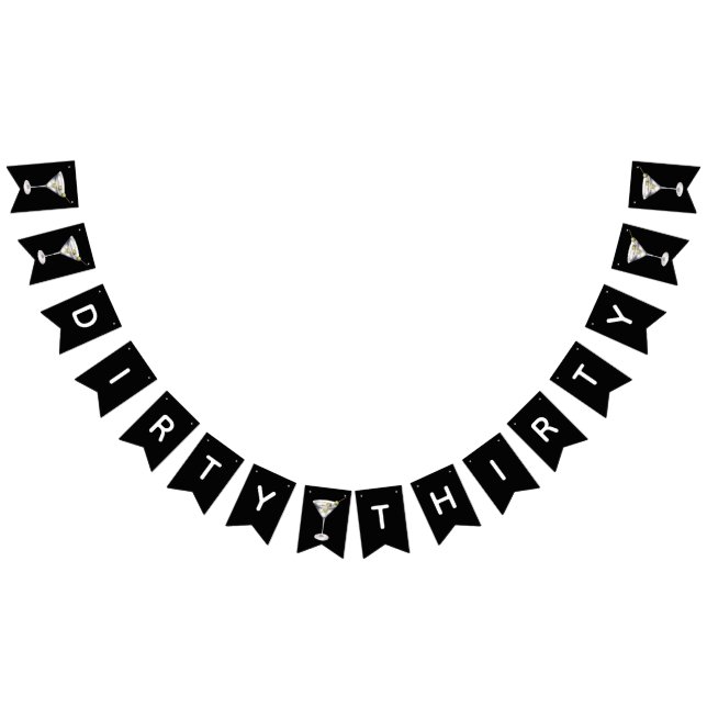 Bannière À Fanions Soirée Trente, Martini Thématique 30ème Anniversai (Tout)