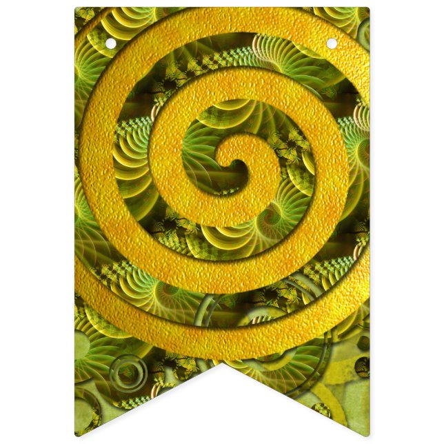 Bannière À Fanions Solde de puissance spirale or (Premier drapeau)