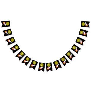 Bannière À Fanions Space Rocket to the Moon Children's Birthday