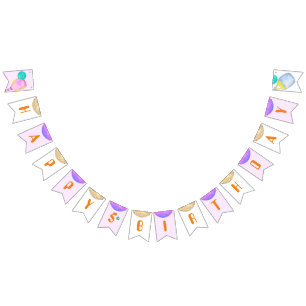 Bannière À Fanions Sports Party Watercolor Pickleball thème Anniversa