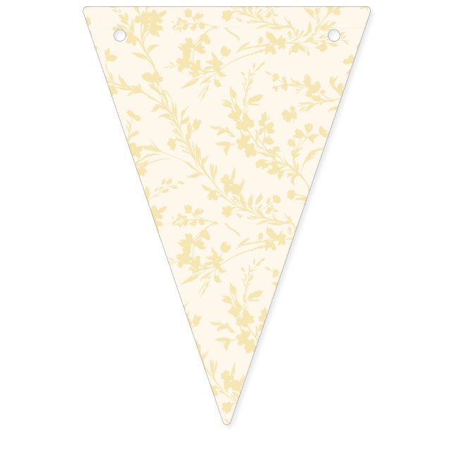 Bannière À Fanions Spring Sprigs Buttercream - Neutral (Premier drapeau)