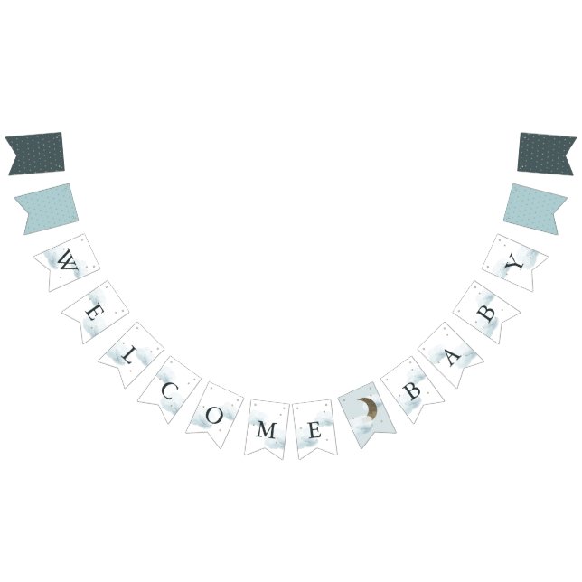 Bannière À Fanions Star Moon & Cloud Welcome Baby Buny Flags (Tout)