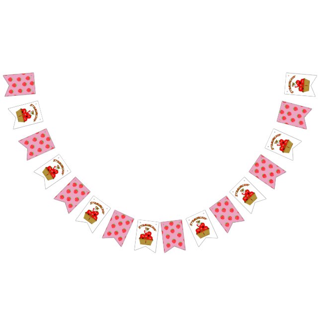 Bannière À Fanions Strawberry Time ! (Tout)