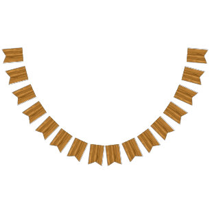 Bannière À Fanions Style en bois élégant de grain