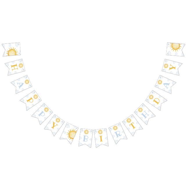 Bannière À Fanions Sunshine 1st Birthday Party Banner (Tout)