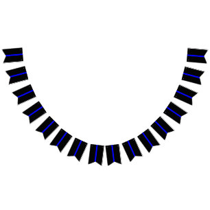 Bannière À Fanions Symbole commémoratif de la Ligne Bleue Bleue minc