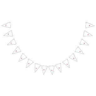 Bannière À Fanions Symbole du coeur rouge créé avec des lignes lisses