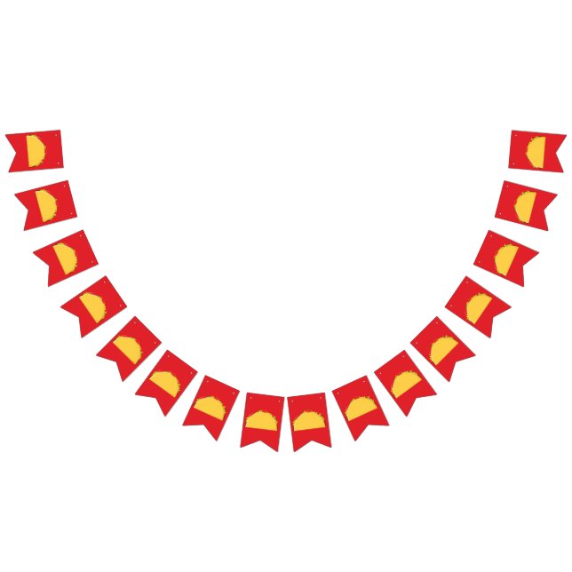 Bannière À Fanions Taco Anniversaire Fête Nourriture Mexicaine (Tout)