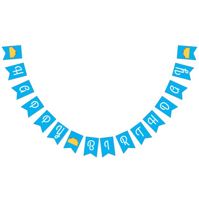 Bannière À Fanions Taco Anniversaire Fête Nourriture Mexicaine (Tout)