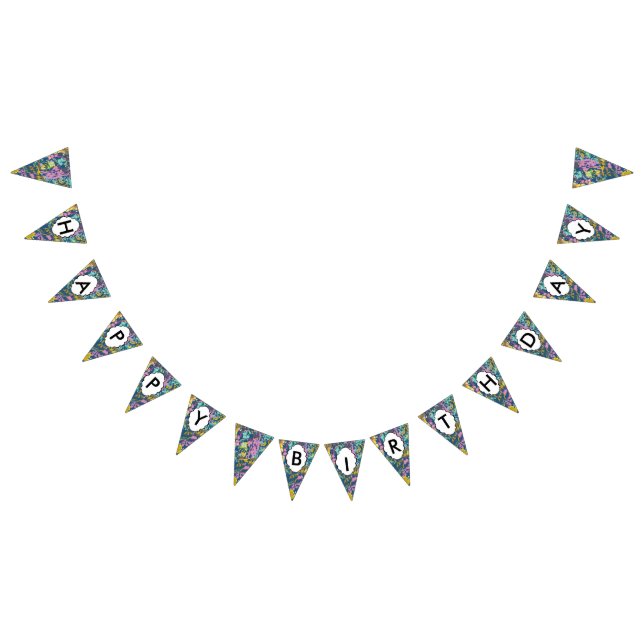 Bannière À Fanions texture de 3 couleurs (Tout)