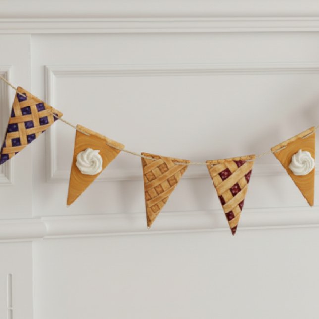 Bannière À Fanions Thanksgiving Pie Slices Friendsgiving Diner Party (Thanksgiving Pie Slices Friendsgiving Dinner Party Bunting Flags
)