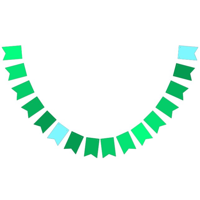 Bannière À Fanions Thème de dégradé Aurora vert à bleu électrique (Tout)