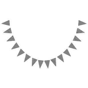 Bannière À Fanions Thème de voiture de course Motif Checker