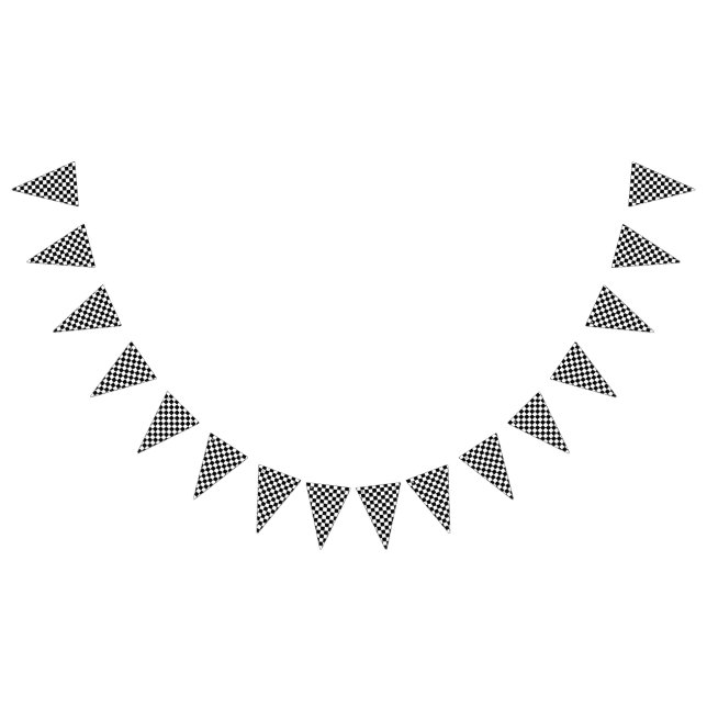 Bannière À Fanions Thème de voiture de course Motif Checker (Tout)