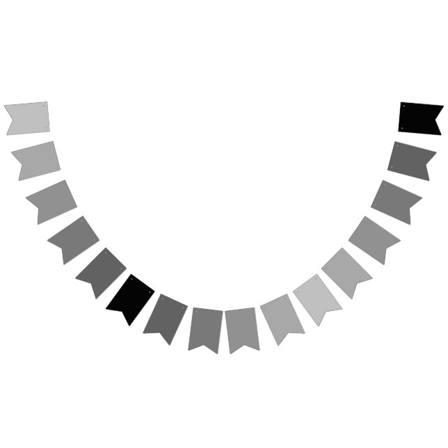 Bannière À Fanions Thème dégradé de gris Stardust à noir (Tout)