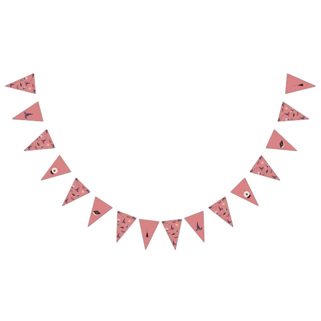 Bannière À Fanions Thème Whimsical rose sorcière (Tout)