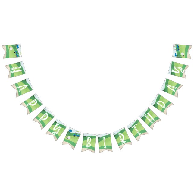 Bannière À Fanions Trou en un joyeux anniversaire, Boy Golf (Tout)