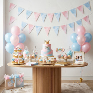 Bannière À Fanions Two Silly Geese Boy & Girl Twins Birthday