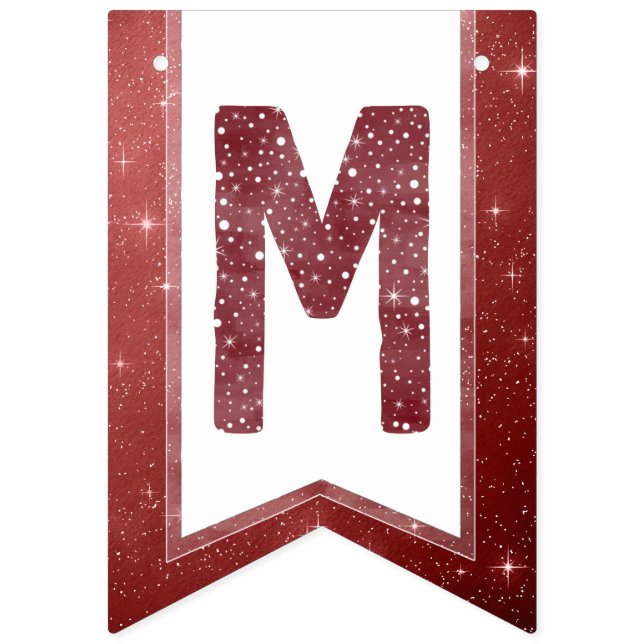 Bannière À Fanions Typographie aquarelle de Bourgogne rustique Croire (Douzième drapeau)