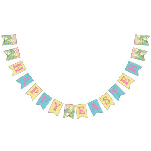 BANNIÈRE À FANIONS TYRANNOSAURUS T-REX EASTER DINOSAUR BUNTING BANNER