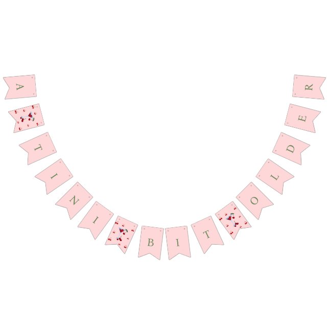 Bannière À Fanions Un Cherrytini Anniversaire Un Peu Plus Âgé (Tout)