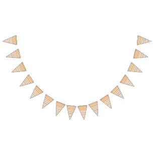 Bannière À Fanions Un design textile orné d'orange et blanc