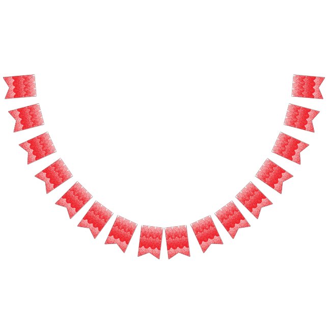 Bannière À Fanions un fond rouge et blanc avec beaucoup de points (Tout)