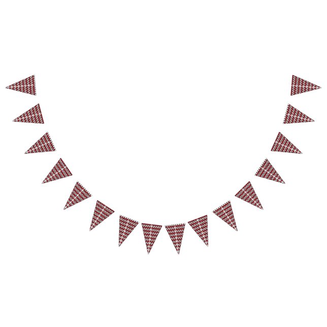 Bannière À Fanions Un motif chevron dynamique en rouge et noir, avec (Tout)